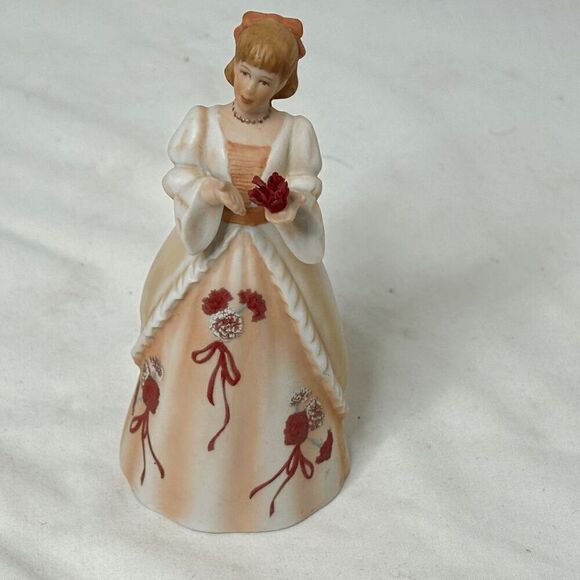 ENESCO 1986 JANUARY FIGURINE, "ALEXANDRA WITH CARNATIONS - Picture 1 of 7